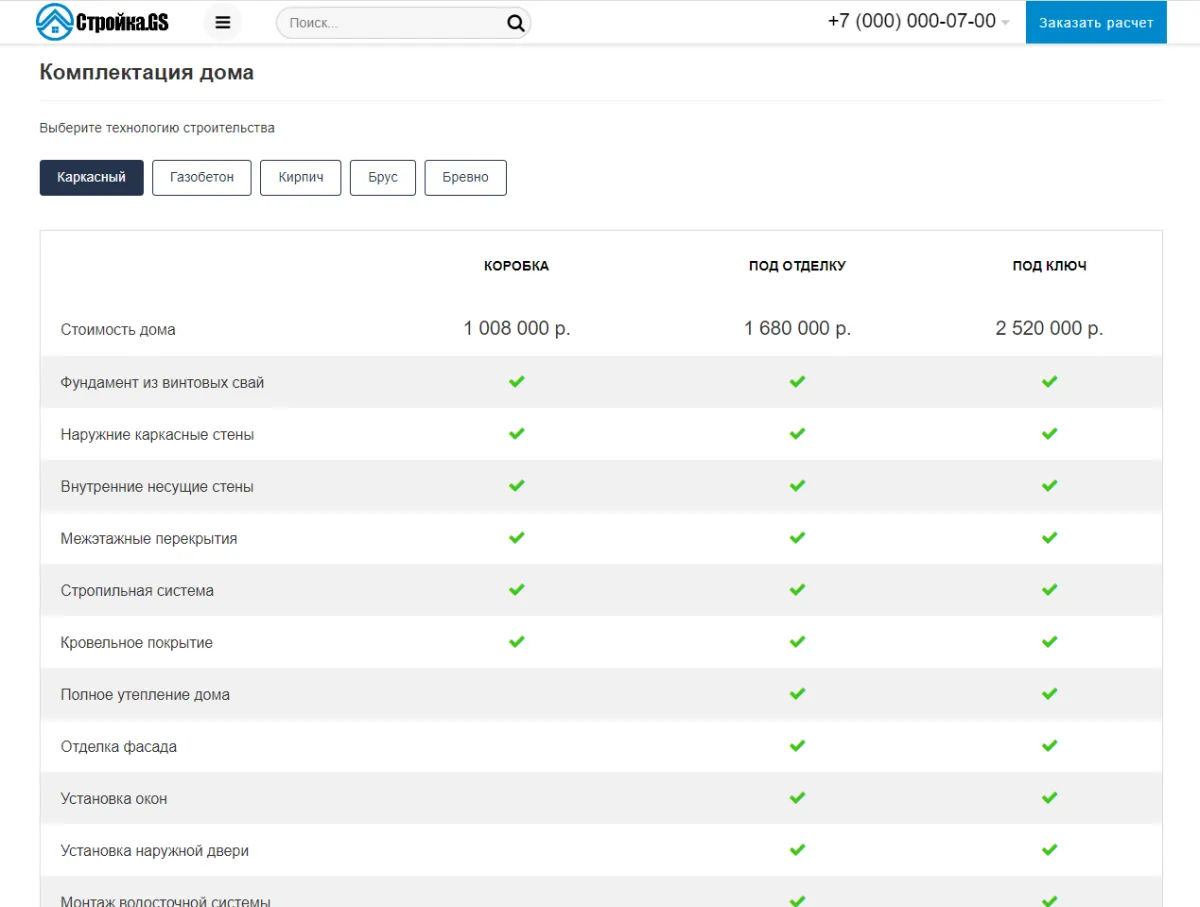 стройка.gs - сайт строительной компании