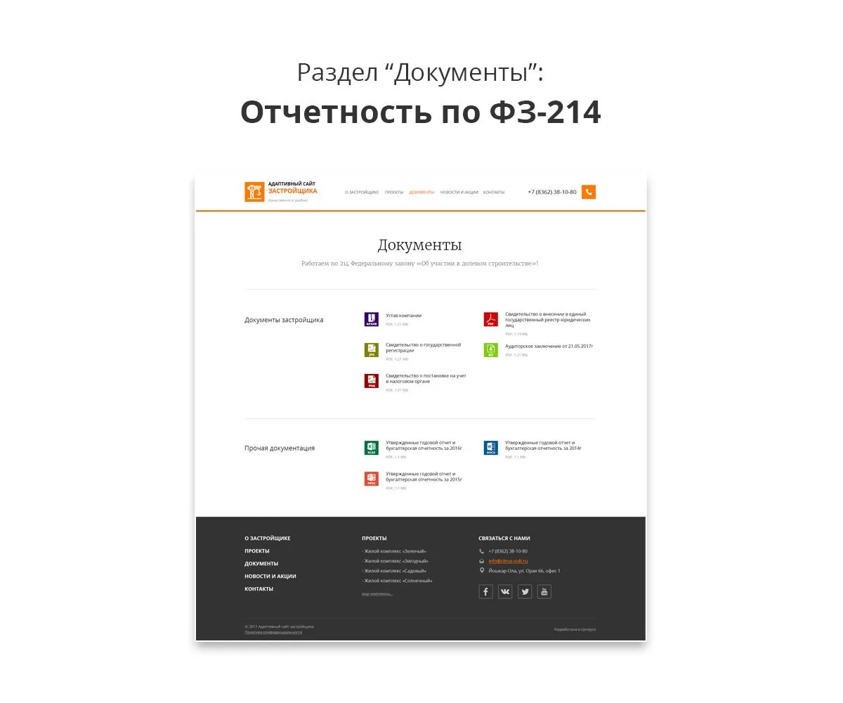 адаптивный сайт застройщика