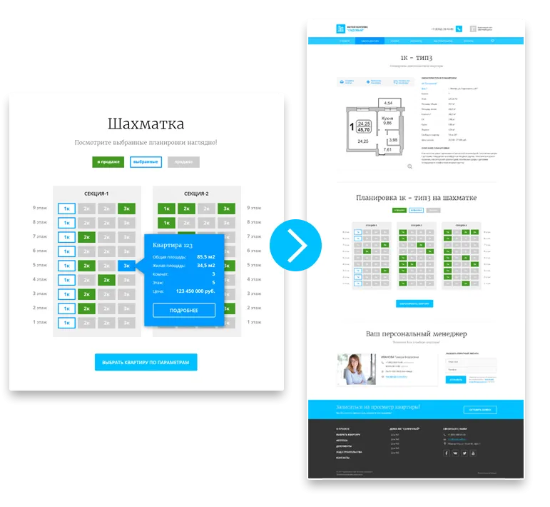 адаптивный сайт застройщика