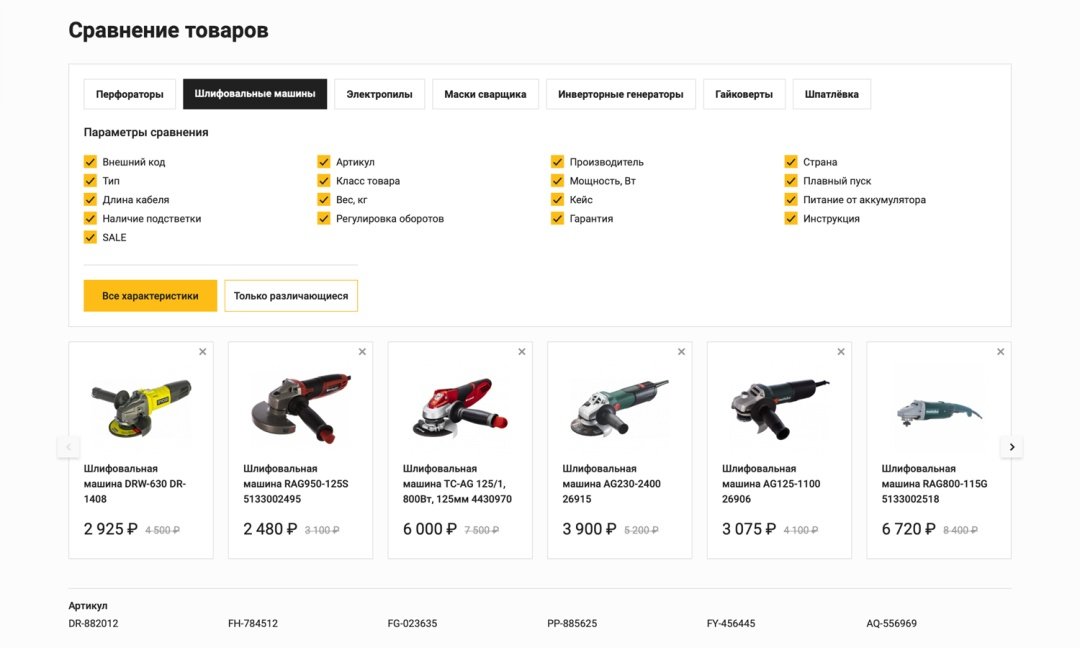 Отраслевой интернет-магазин инструментов и оборудования «Крайт: Инструменты.Tools»