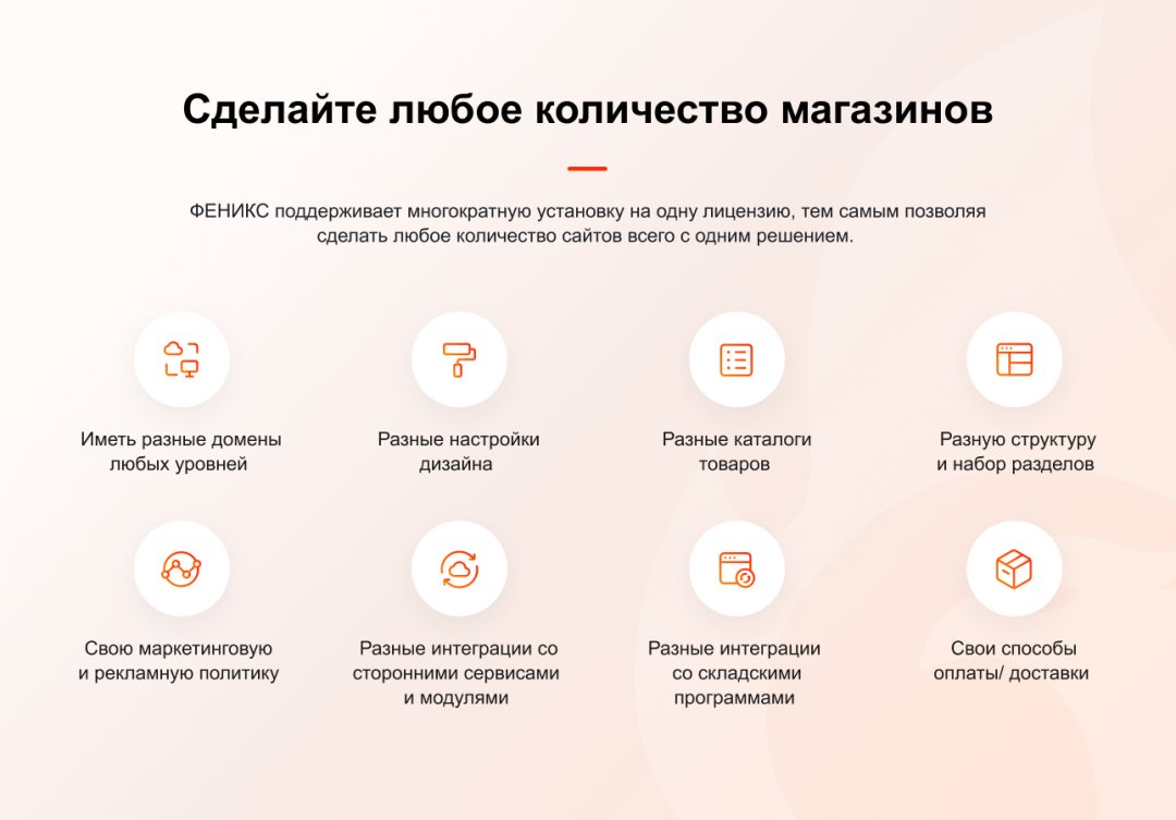 ФЕНИКС — безлимитный конструктор интернет-магазинов с возможностью создавать нешаблонные лендинги